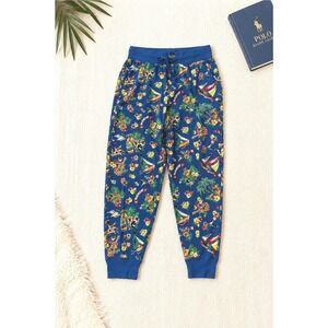 Polo Ralph Lauren Hawaiian Bear Pajama Jogger Pants Men Blue Dopamine Loungewear